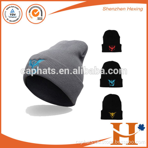 Pokemon Go Team Mystic Team Valor Instinct Knitted winter hat Baggy Beanie Cap Hat Unisex